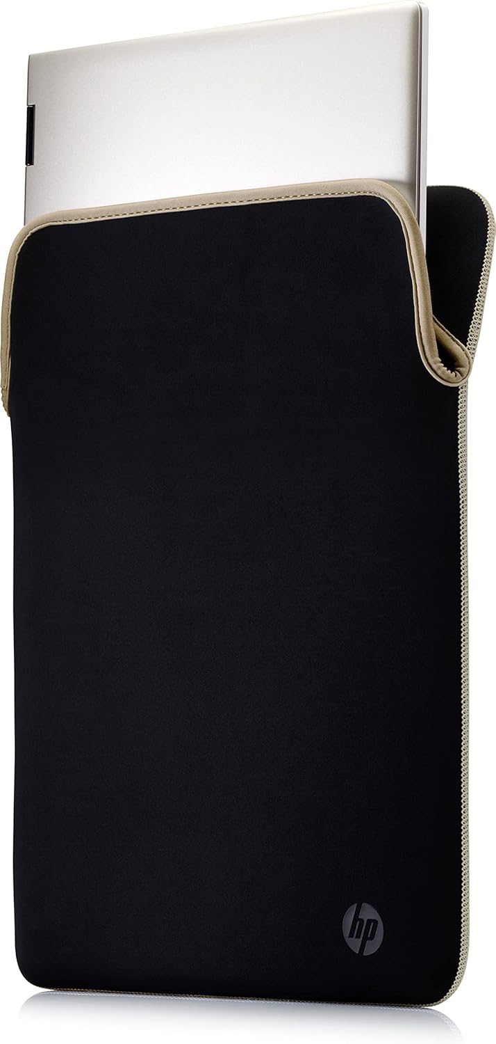 HP CARRY CASE NEOPRENE REVERSIBLE PROTECTIVE SLEEVE 14.1'', FLEXIBLE STYLE, EVERYDAY PROTECTION FROM BUMPS AND SCRAPES, GOLD / BLACK - Cyber Shop Cyprus
