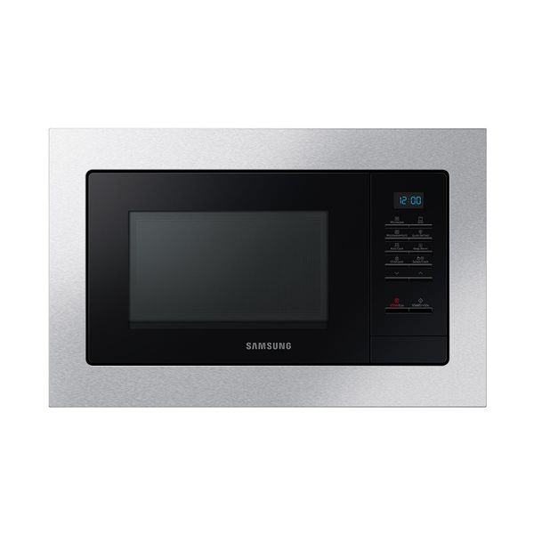 SAMSUNG MICROWAVE MG23 GRILL 23L, BUILT IN, 1300W, GRILL 1100W, TACT CONTROL, CERAMIC INSIDE / ANTI-BACTERIAL, 14 PROGRAMS, HEALTHY COOK, 6 POWER LEVEL, QUICK DEFROST, STS SILVER & BLACK GLASS (BRAND NEW)