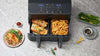 Air fryers with sleek design, offering healthy cooking with rapid hot air circulation for crispy results with less oil.