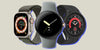 Collection of sleek and modern smartwatches on display, featuring stylish designs and advanced features like fitness tracking, notifications, and customizable watch faces, perfect for tech-savvy users in Cyprus.