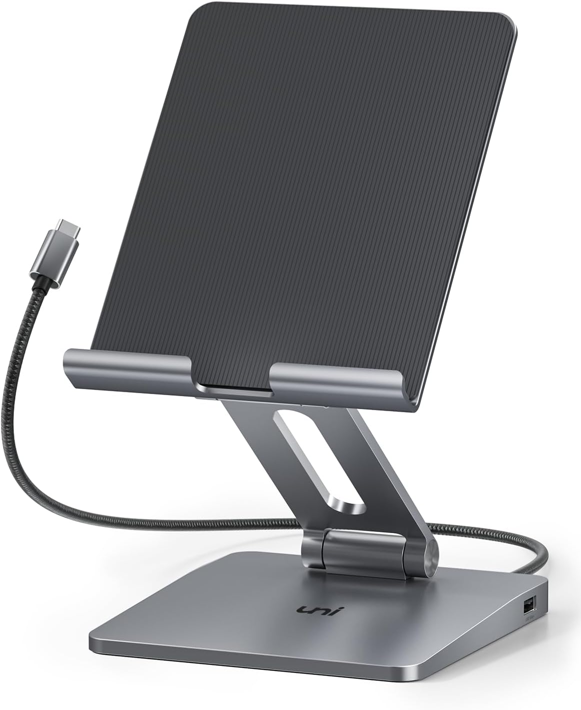 Functional tablet docking stations on display, offering seamless connectivity, charging, and multi-angle viewing options, ideal for enhancing productivity and convenience in Cyprus.