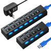 Versatile USB splitters on display, offering multiple ports for easy device connectivity, perfect for expanding USB access and enhancing productivity in Cyprus.