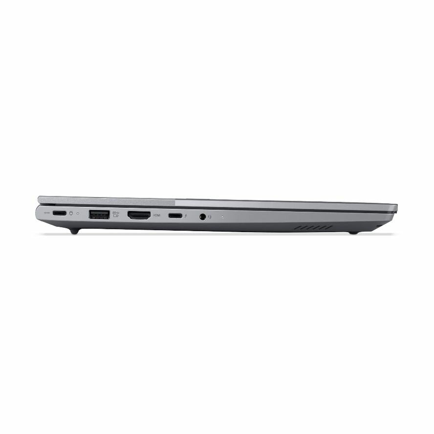 Side view of a laptop on a white background