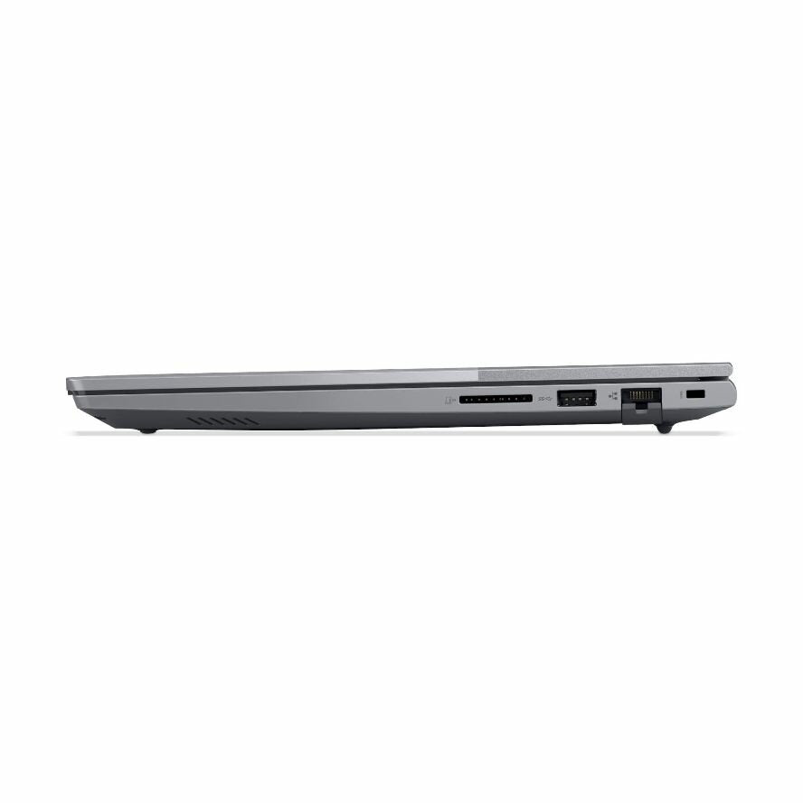 Side view of a laptop on a white background