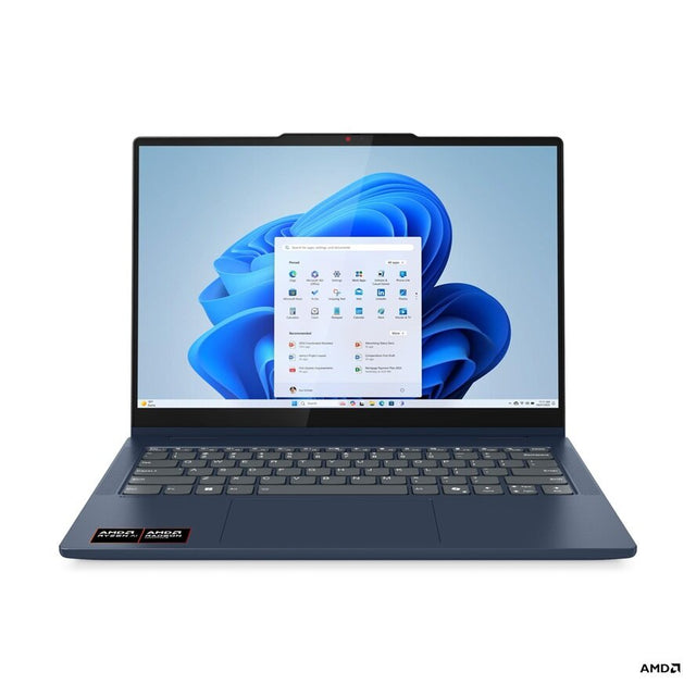 Laptop with AMD logo on a white background
