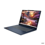 Laptop with a scenic display on a white background