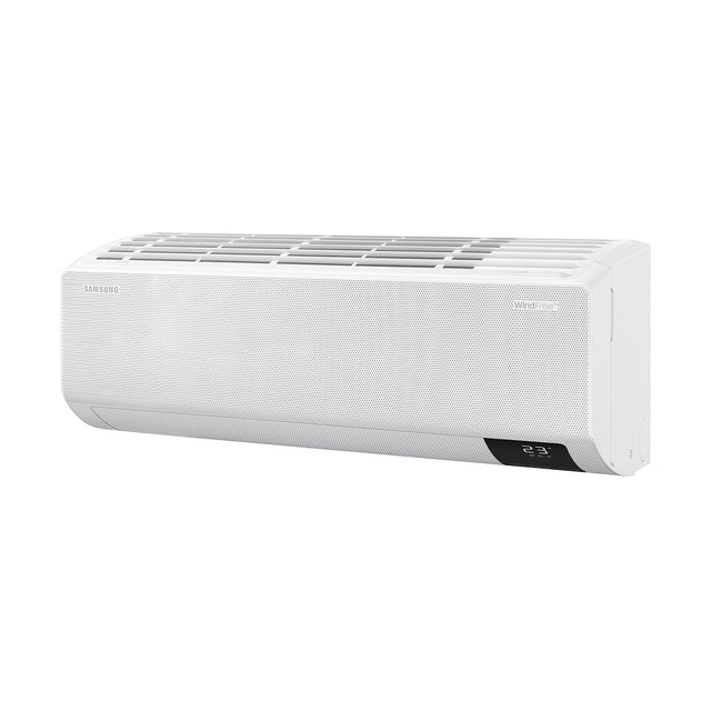 White air conditioner on a white background