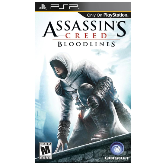 Assassin's Creed Bloodlines game case for PSP on a white background