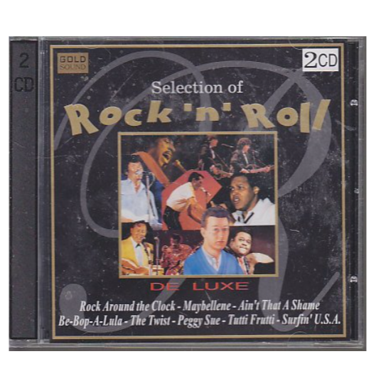 CD cover of 'Selection of Rock 'n' Roll Deluxe' with vintage-style design and images of people.