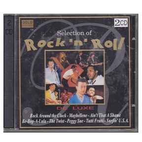 CD cover of 'Selection of Rock 'n' Roll Deluxe' with vintage-style design and images of people.