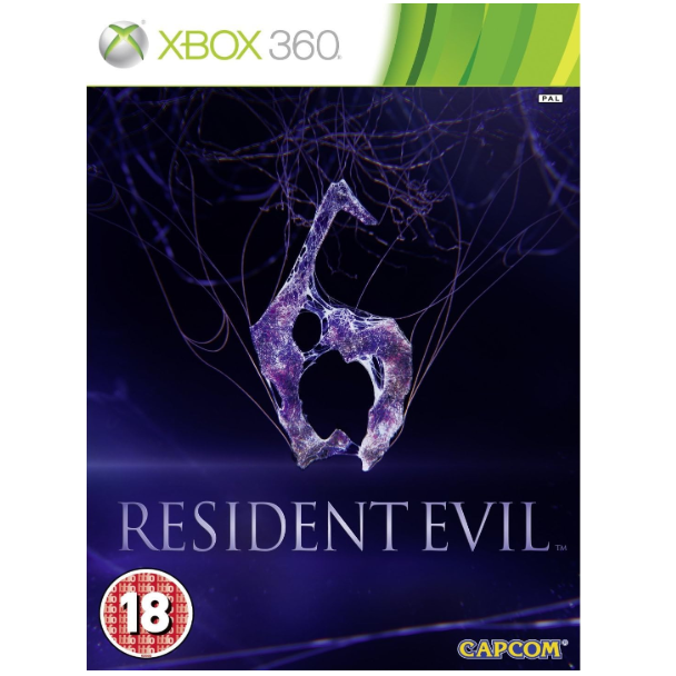 Resident Evil 6 game case for Xbox 360 with Capcom logo