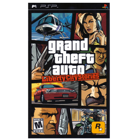 Grand Theft Auto: Liberty City Stories game case for PSP on a computer screen.