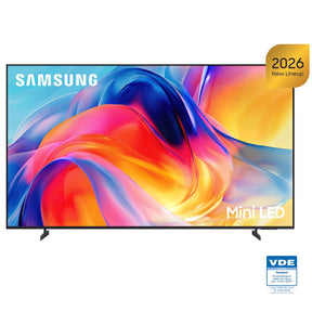 Samsung Mini LED TV with colorful display and 2026 New Lineup label on a white background