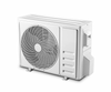 White air conditioning unit on a white background