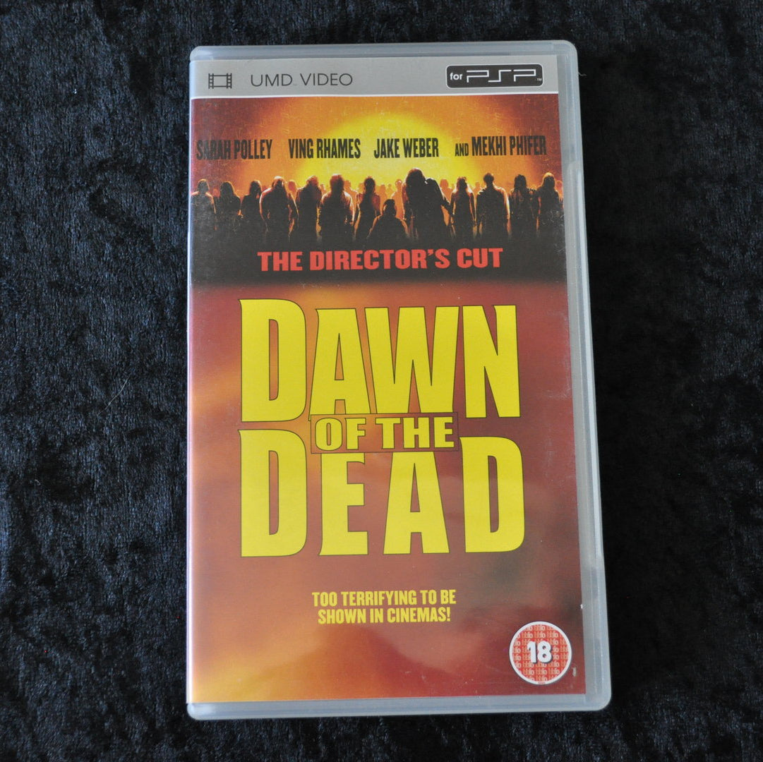 Dawn of the Dead DVD cover on a dark textured surface