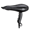 Black hair dryer on a white background