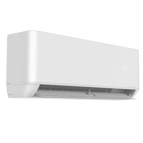 White air conditioning unit on a white background