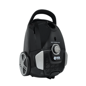 Black and silver vacuum cleaner with 'VOX' branding on a white background