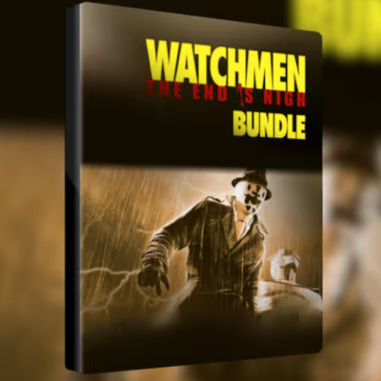 Watchmen: The End is Nigh Bundle Steam Key with character image on a dark background