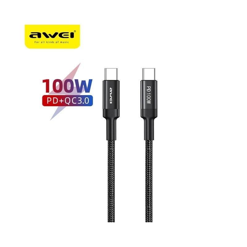 CABLE AWEI CL 117T 100W TYPE C TO TYPE C 20V / 5A (BRAND NEW) - Cyber Shop Cyprus