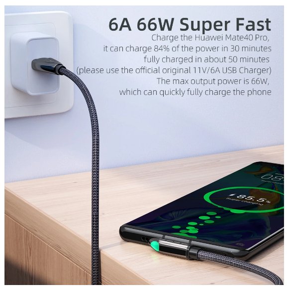 Essager 6A 66W USB Type C Charging Cable (BRAND NEW - FACTORY SEALED) - Cyber Shop Cyprus