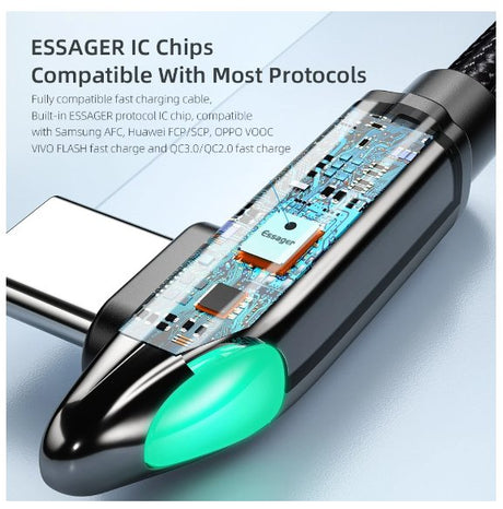 Essager 6A 66W USB Type C Charging Cable (BRAND NEW - FACTORY SEALED) - Cyber Shop Cyprus