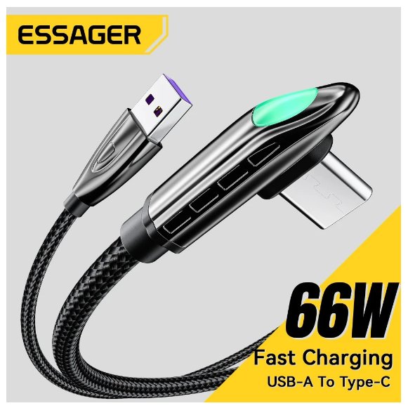 Essager 6A 66W USB Type C Charging Cable (BRAND NEW - FACTORY SEALED) - Cyber Shop Cyprus