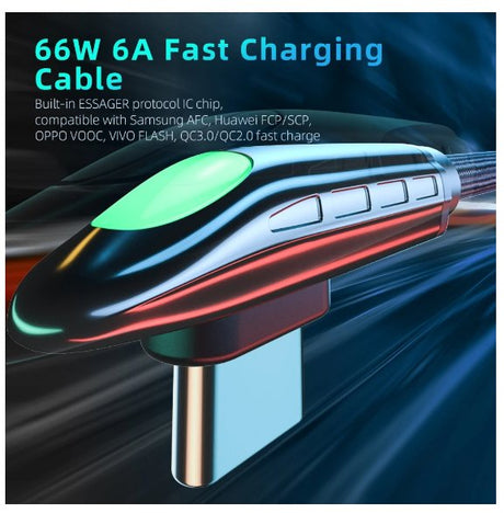 Essager 6A 66W USB Type C Charging Cable (BRAND NEW - FACTORY SEALED) - Cyber Shop Cyprus