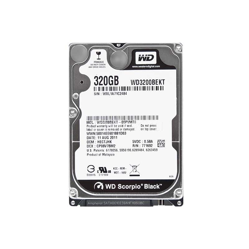HDD WD BLACK 320 GB / 2.5 INCH SATA / WD3200BEKT (REFURBISHED) - Cyber Shop Cyprus