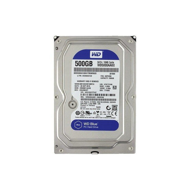 HDD WD BLUE 500 GB / 3.5 INCH / WD5000AAKX (REFURBISHED) - Cyber Shop Cyprus