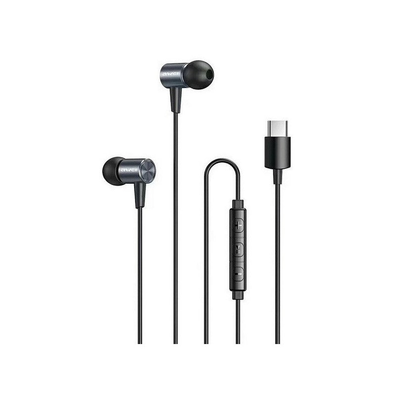 HEADPHONE AWEI TC - 2 USB TYPE C CONNECTION (BRAND NEW) - Cyber Shop Cyprus