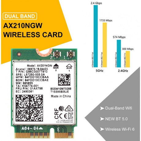 INTEL WI - FI 6 AX201 INTERNAL ADAPTER M.2 (BRAND NEW) - Cyber Shop Cyprus