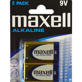 MAXELL BATTERIES 9V 6LR61, ALKALINE, 2PK BLISTER - Cyber Shop Cyprus