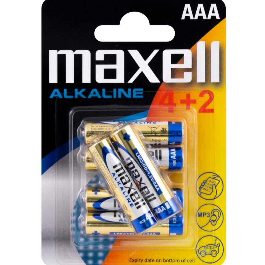 MAXELL BATTERIES AAA LR03 4+2PK BLIST 4902580164461 - Cyber Shop Cyprus