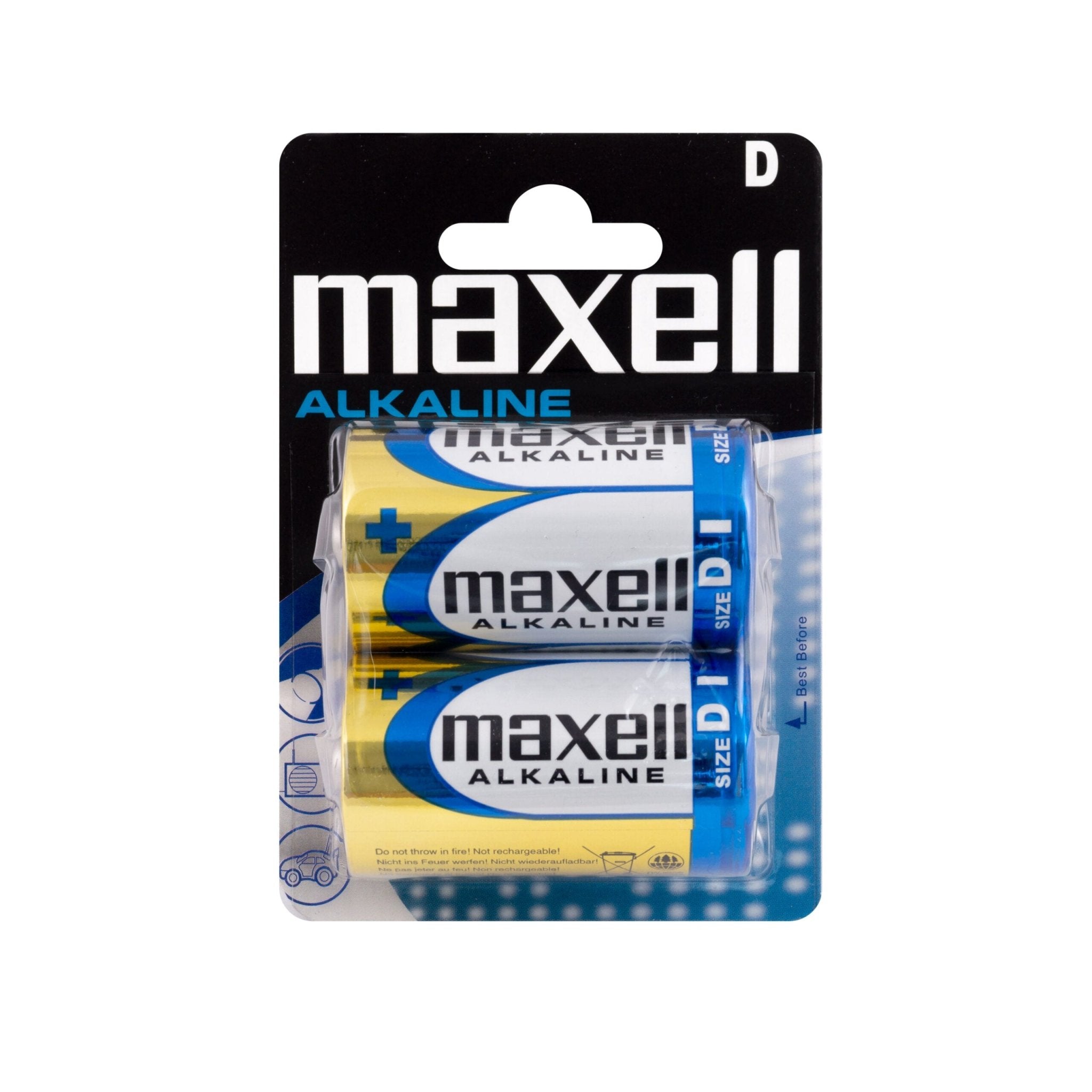 MAXELL BATTERIES D LR20, ALKALINE, 2PK BLISTER - Cyber Shop Cyprus