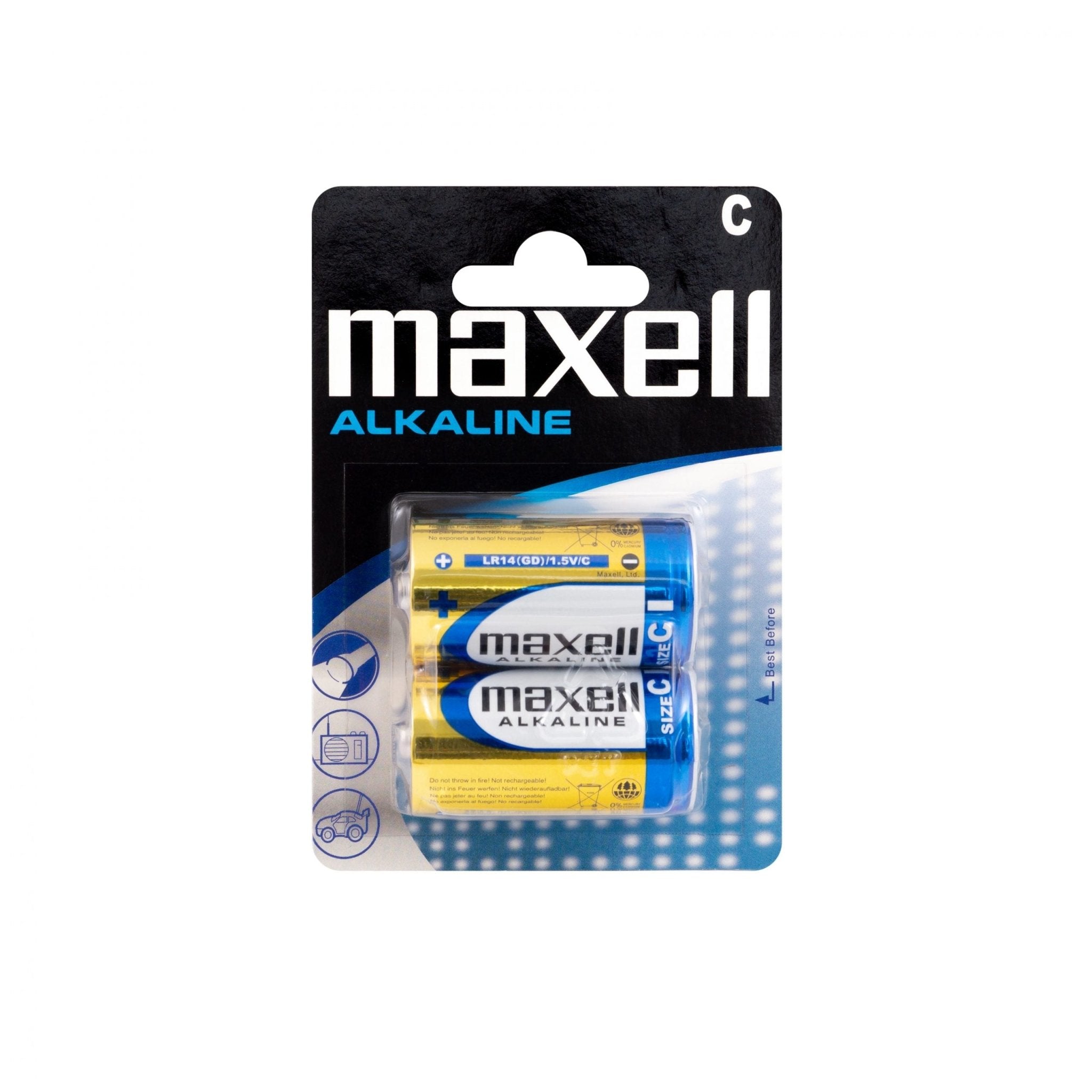 MAXELL BATTERIES LR - 14 2PK BLISTER - Cyber Shop Cyprus