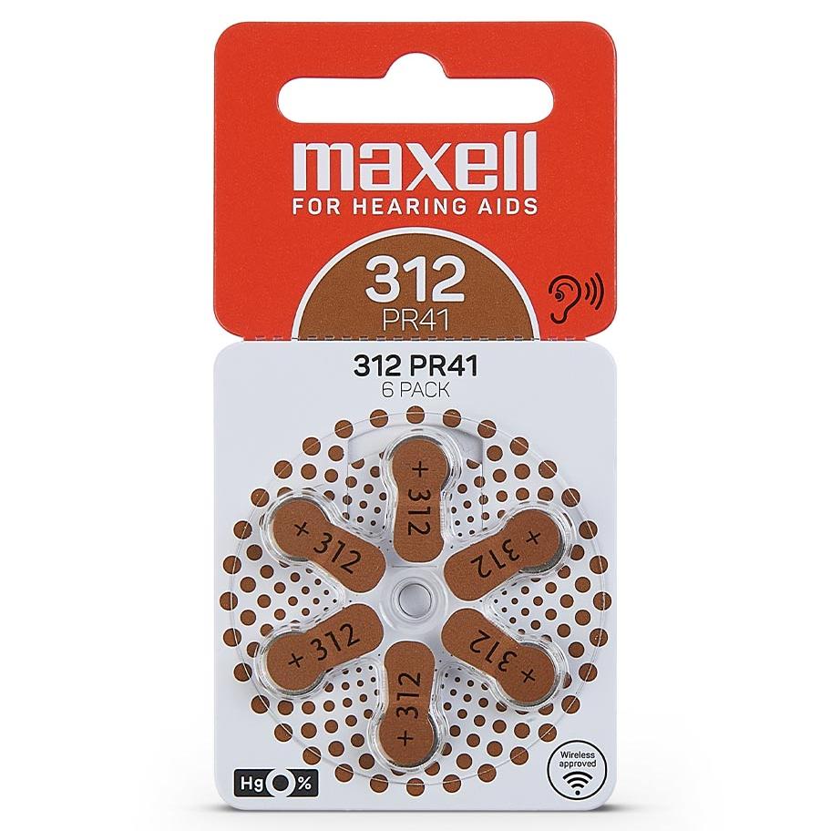 MAXELL BATTERIES PR41 (312) 6BS ZINC AIR FOR HEARING AIDS 4043752334524 - Cyber Shop Cyprus