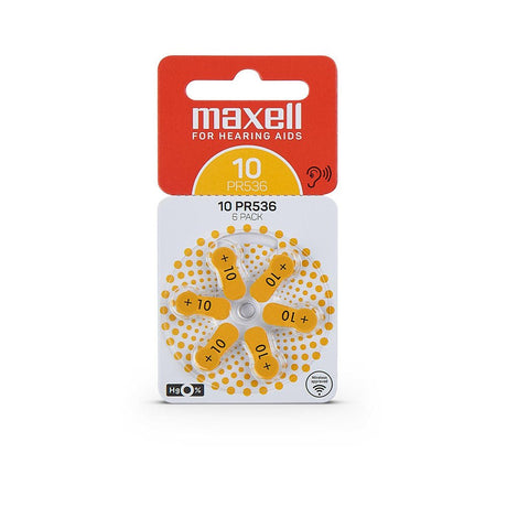 MAXELL BATTERIES PR70 (10) 6BS ZINC AIR FOR HEARING AIDS 0114043752334538 - Cyber Shop Cyprus