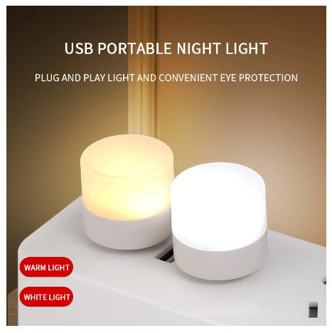 Mini USB Plug Lamp - With 2 Colours (BRAND NEW - FACTORY SEALED) - Cyber Shop Cyprus