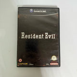 Nintendo GameCube Resident Evil 2 PAL game case, 2 discs, featuring Capcom branding and a Nintendo GameCube logo on a light gray textured background.