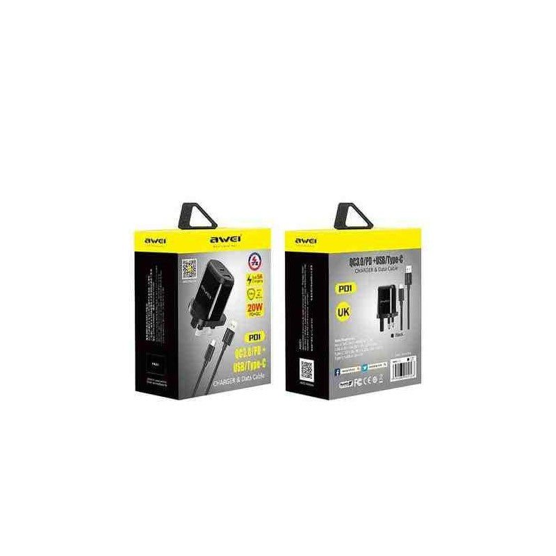 SMARTPHONE CHARGER ADAPTER AWEI PD1 20W (BRAND NEW) - Cyber Shop Cyprus