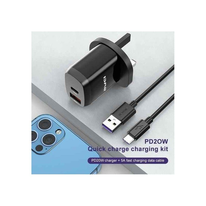 SMARTPHONE CHARGER ADAPTER AWEI PD1 20W (BRAND NEW) - Cyber Shop Cyprus