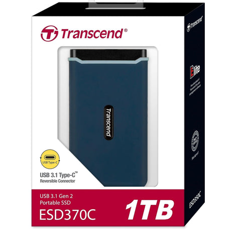 TRANSCEND SSD ESD370C EXTERNAL PORTABLE 1TB 2.5'' USB TYPE - C (BRAND NEW) - Cyber Shop Cyprus